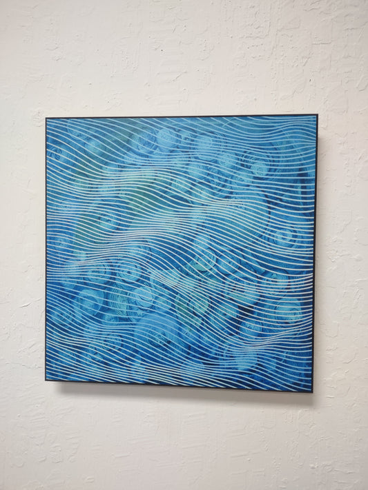 Brook in Blue - Ready to Hang - Laminated Print - Free Shipping