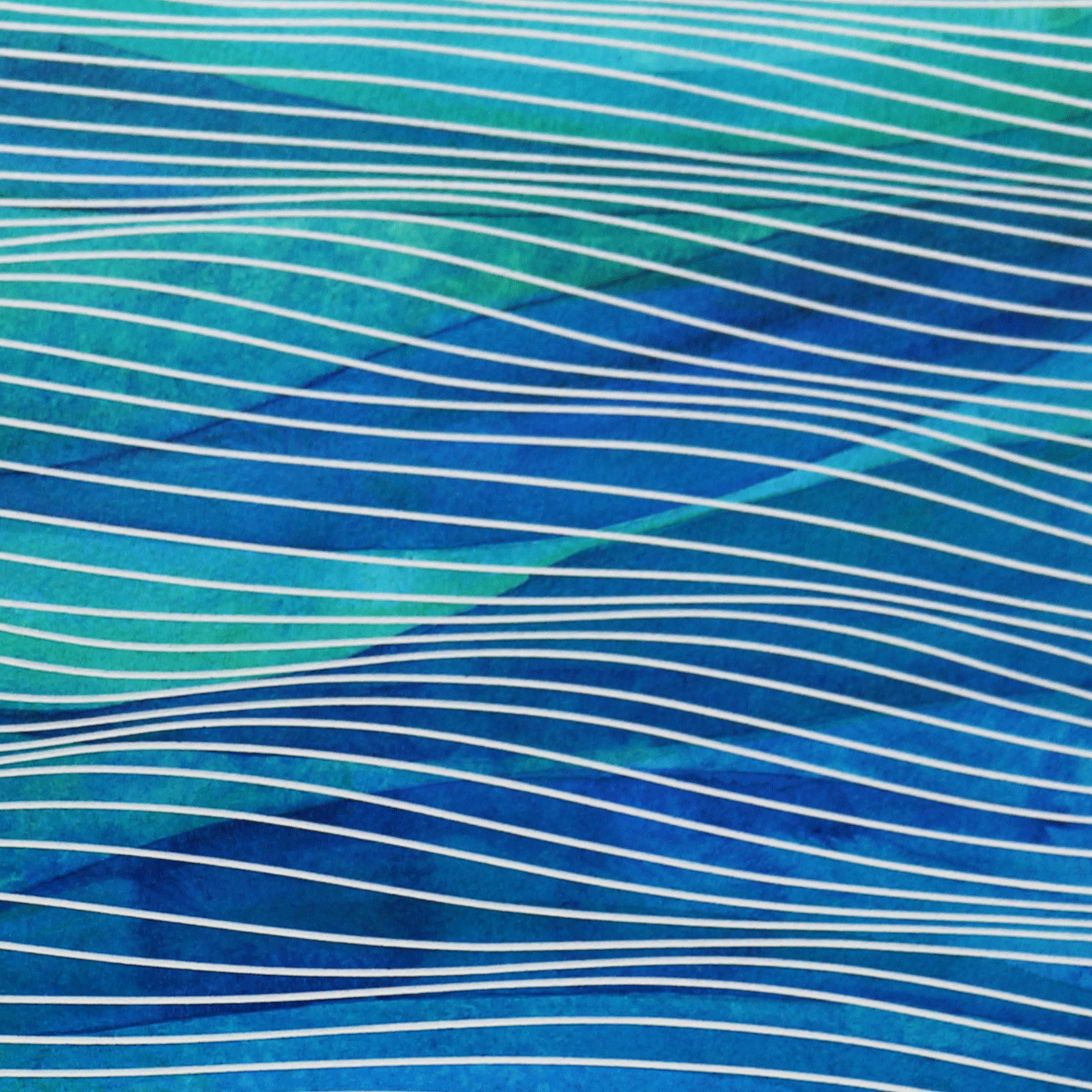 ALL ABOUT BLUE - ORIGINAL Acrylic Painting on Paper M015 - free shipping in US continental