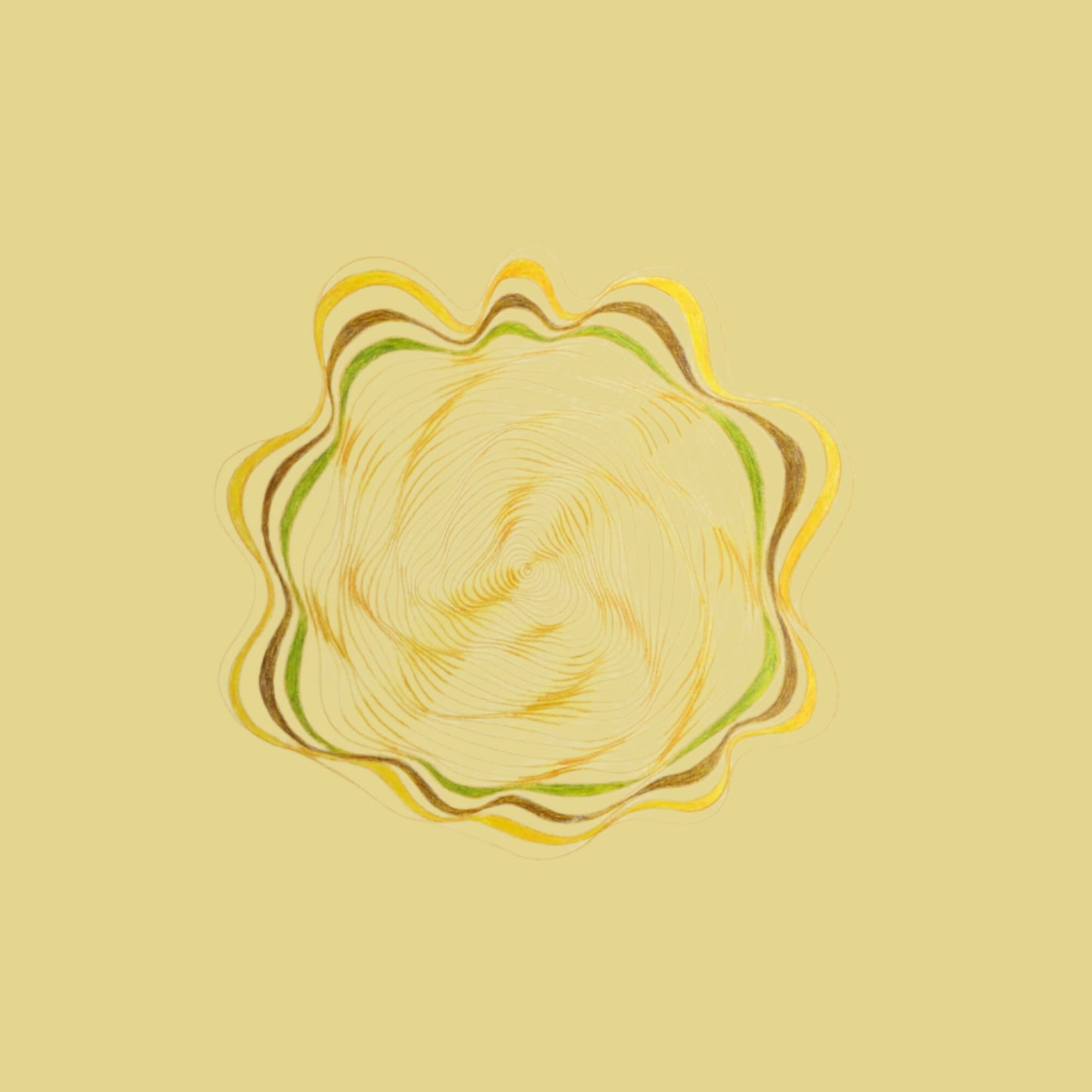 Original 9"x12" Work on Paper - Spiral - sunflower M104