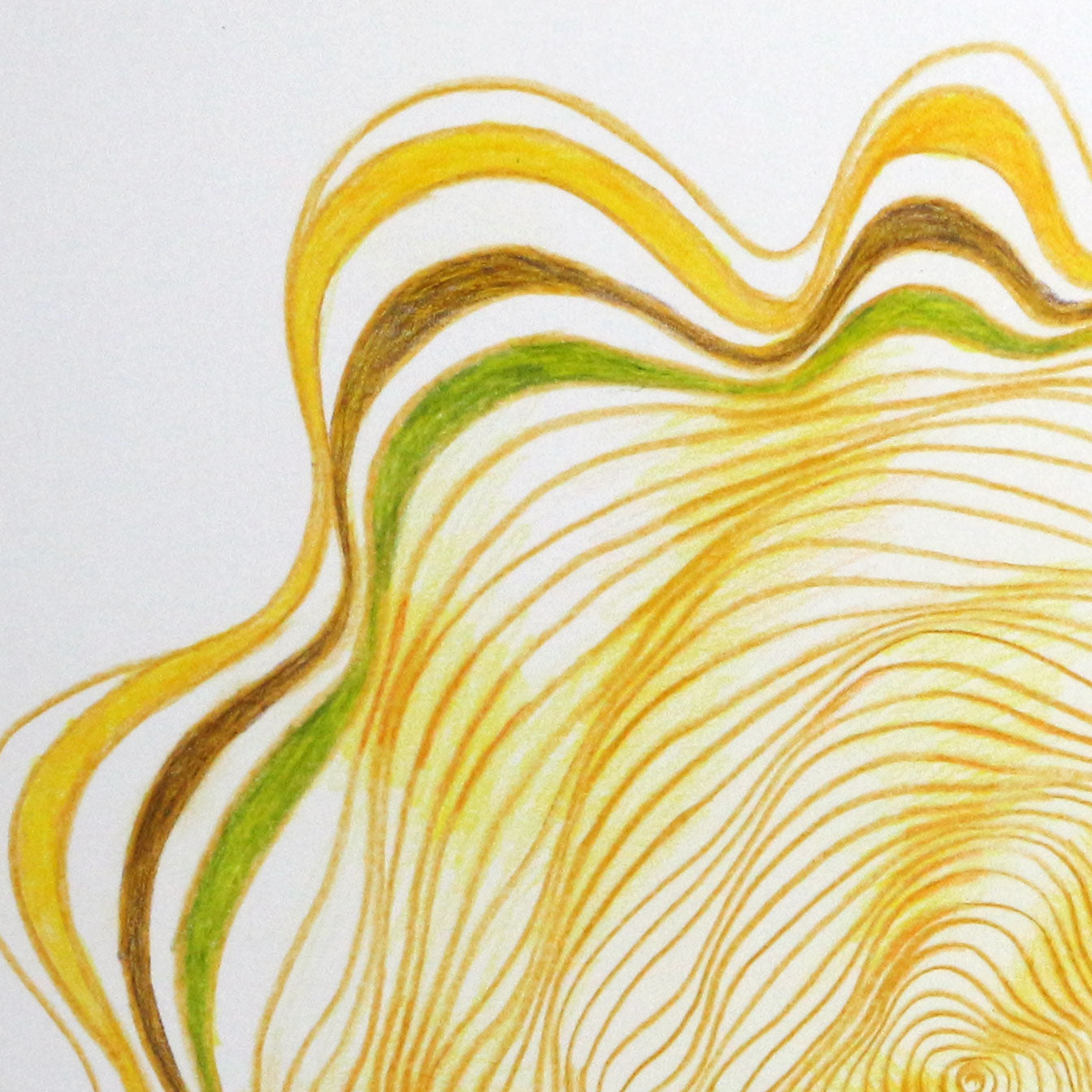 Original 9"x12" Work on Paper - Spiral - sunflower M104