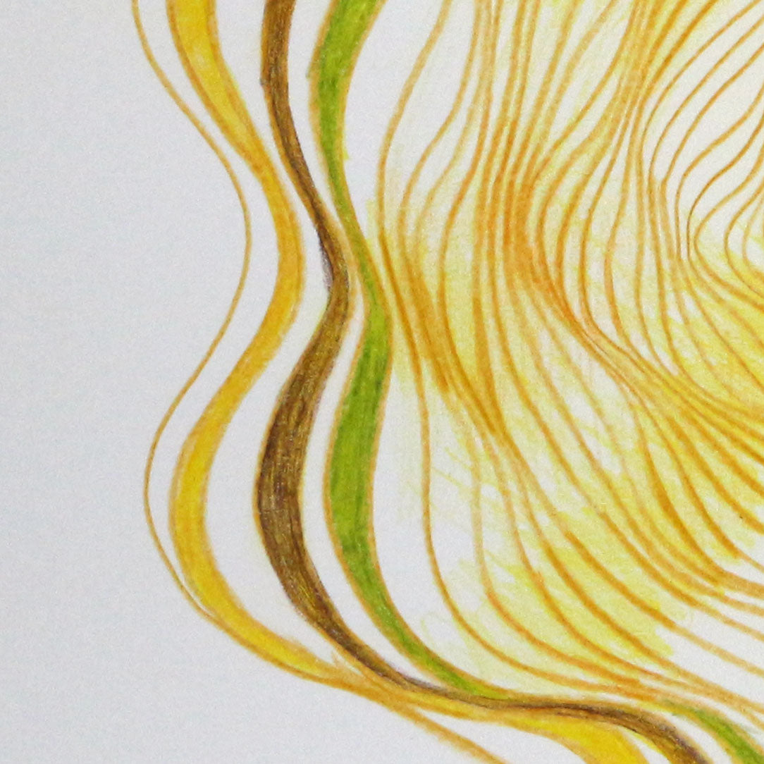 Original 9"x12" Work on Paper - Spiral - sunflower M104