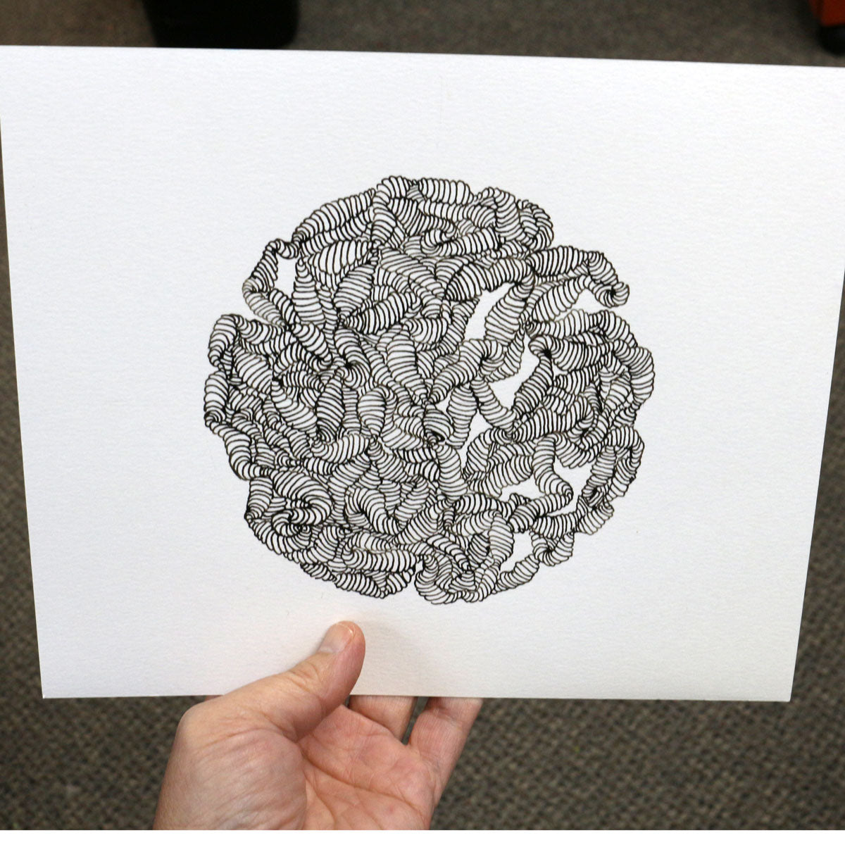 Original 7.5"x9" Ink Drawing on Paper M106 "Odd Ball"