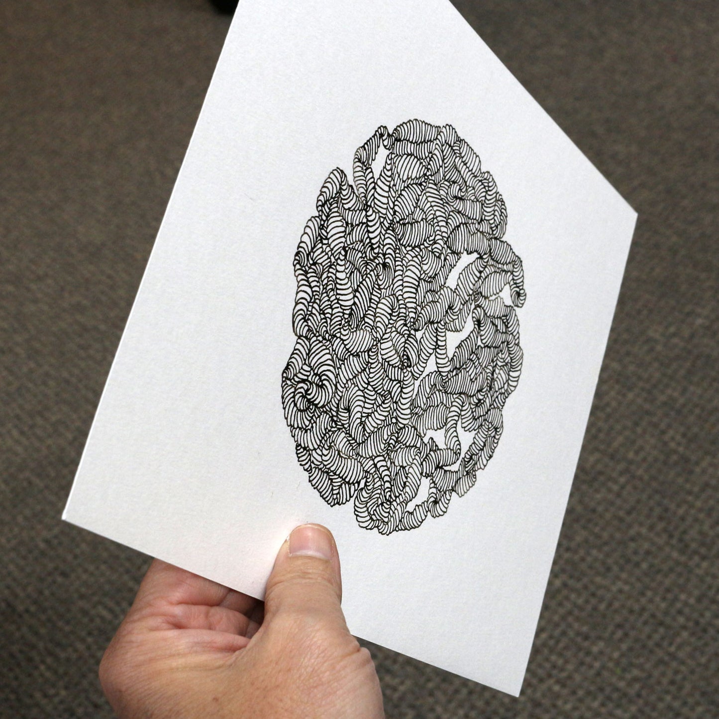 Original 7.5"x9" Ink Drawing on Paper M106 "Odd Ball"