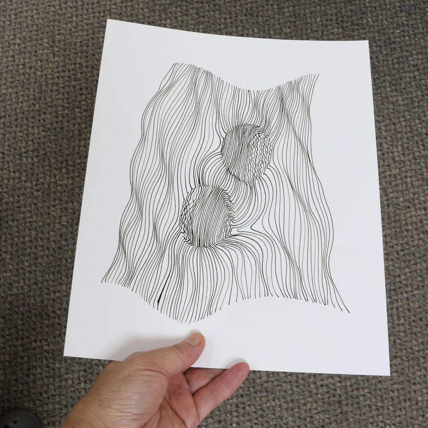 Original 9"x11" Ink Drawing on Paper M114