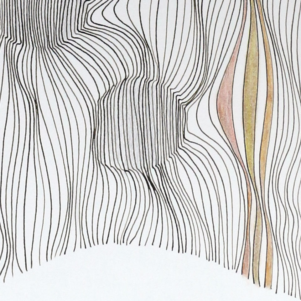 Original 9"x11.5" Mixed Media Drawing on Paper M115