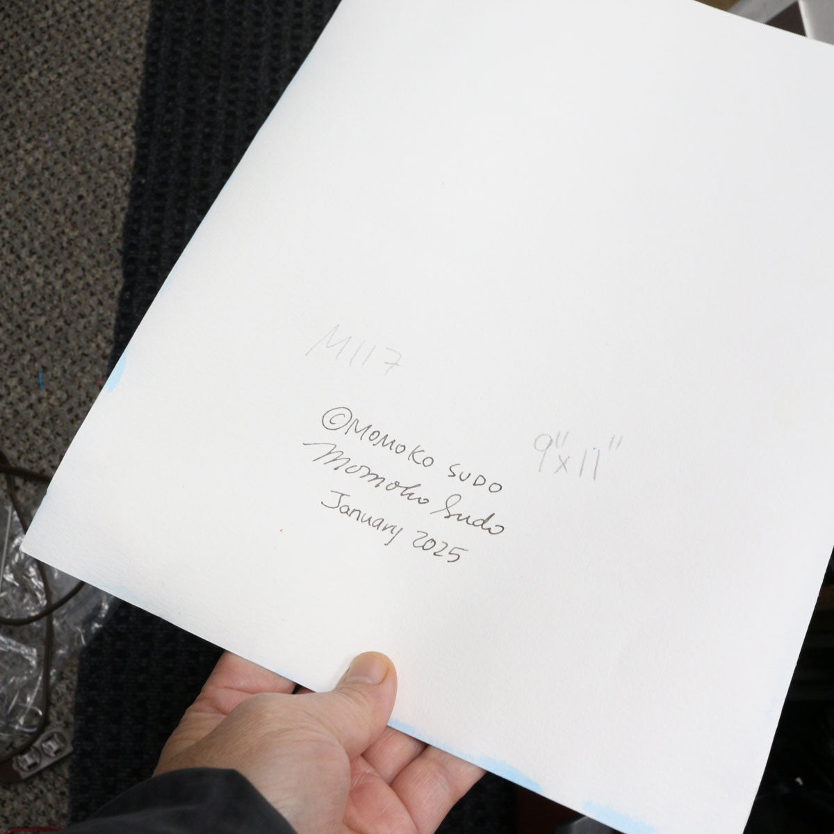 Original 9"x12" Acrylic Paint Drawing on Paper M121