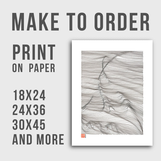 Make to Order Print on Paper in Various Sizes "Out There"