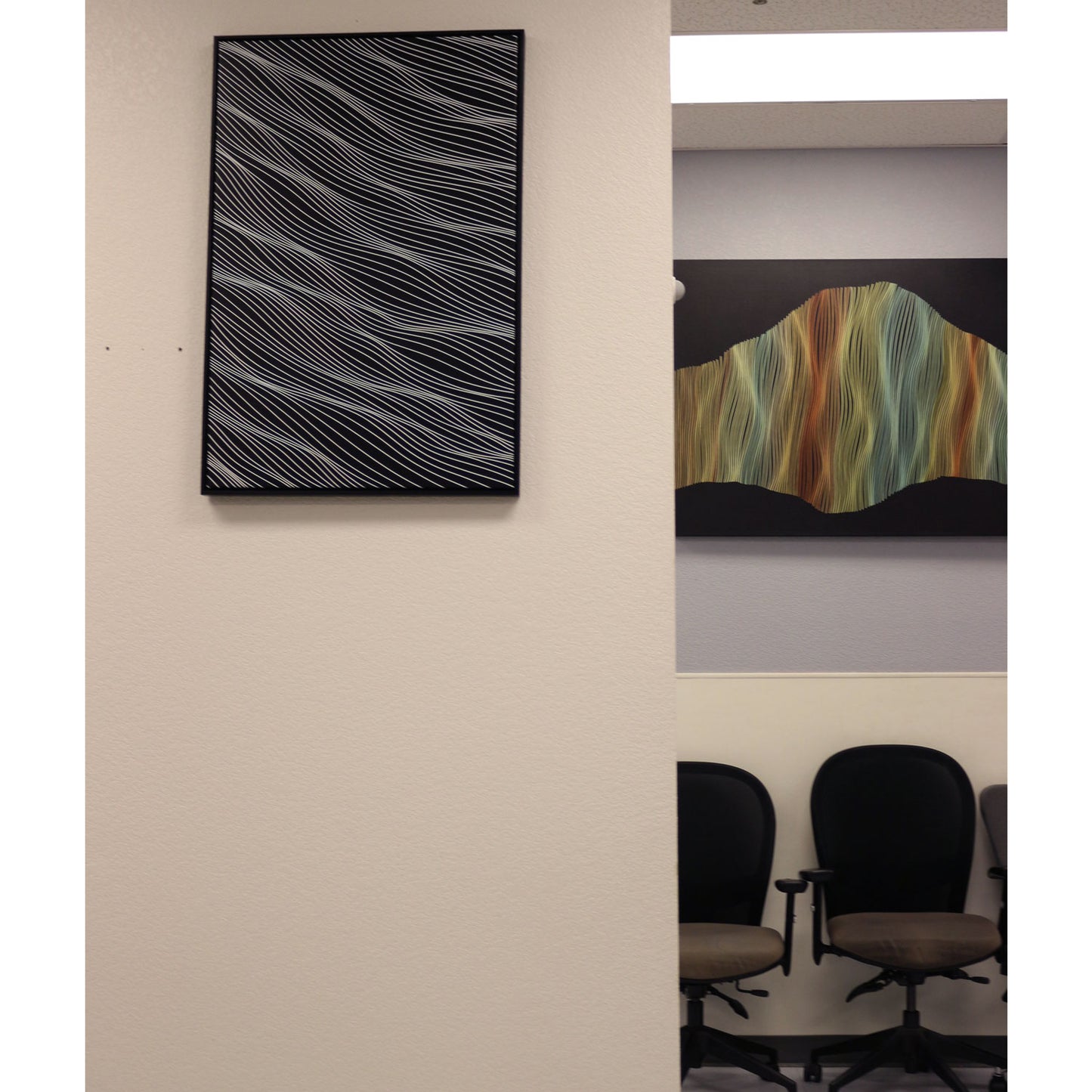 SOLD OUT - White on Black 2x3 feet B framed - Free Shipping in USA