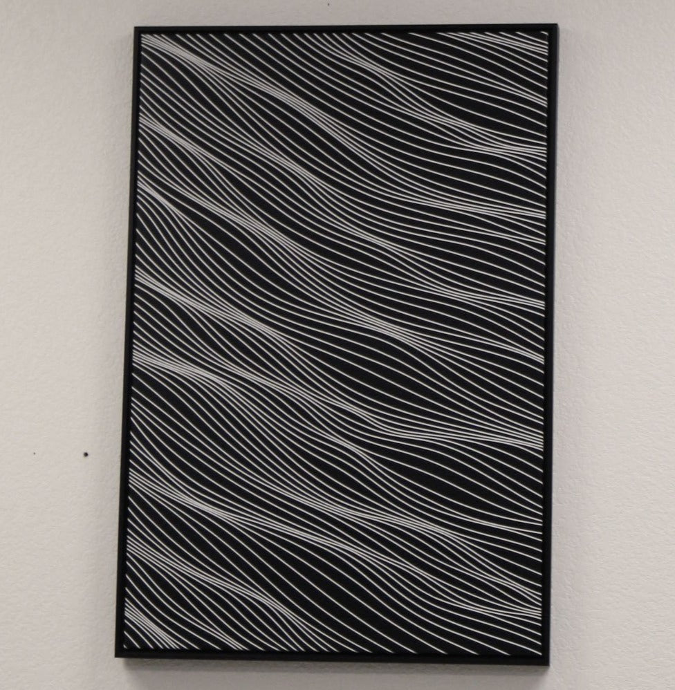 SOLD OUT - White on Black 2x3 feet B framed - Free Shipping in USA