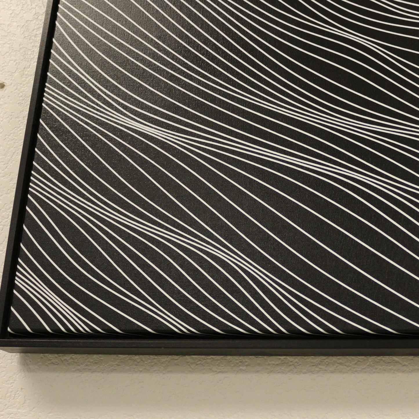 White on Black 2x3 feet B framed - Free Shipping in USA