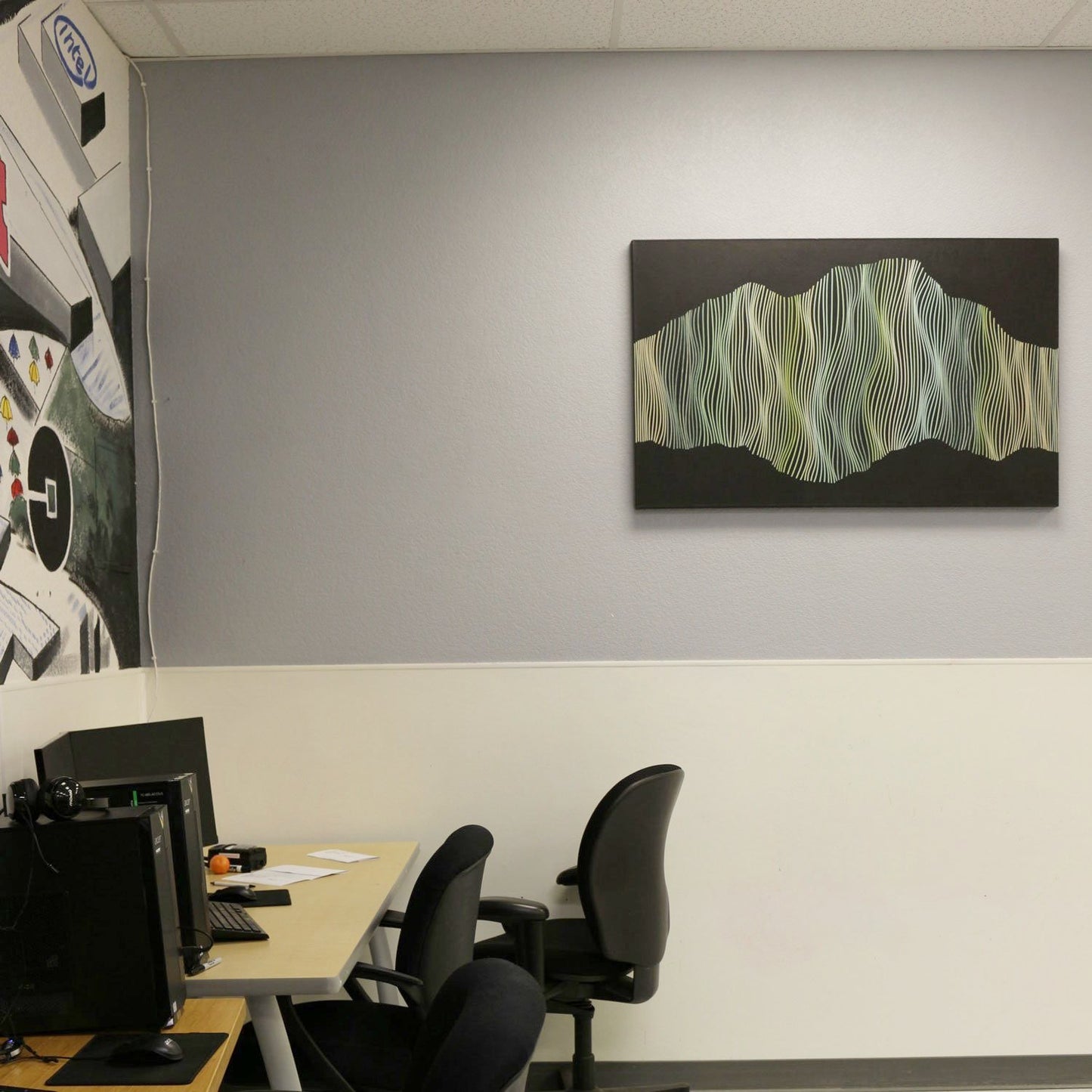 Shades of Green 48x30 - FREE SHIPPING IN THE USA