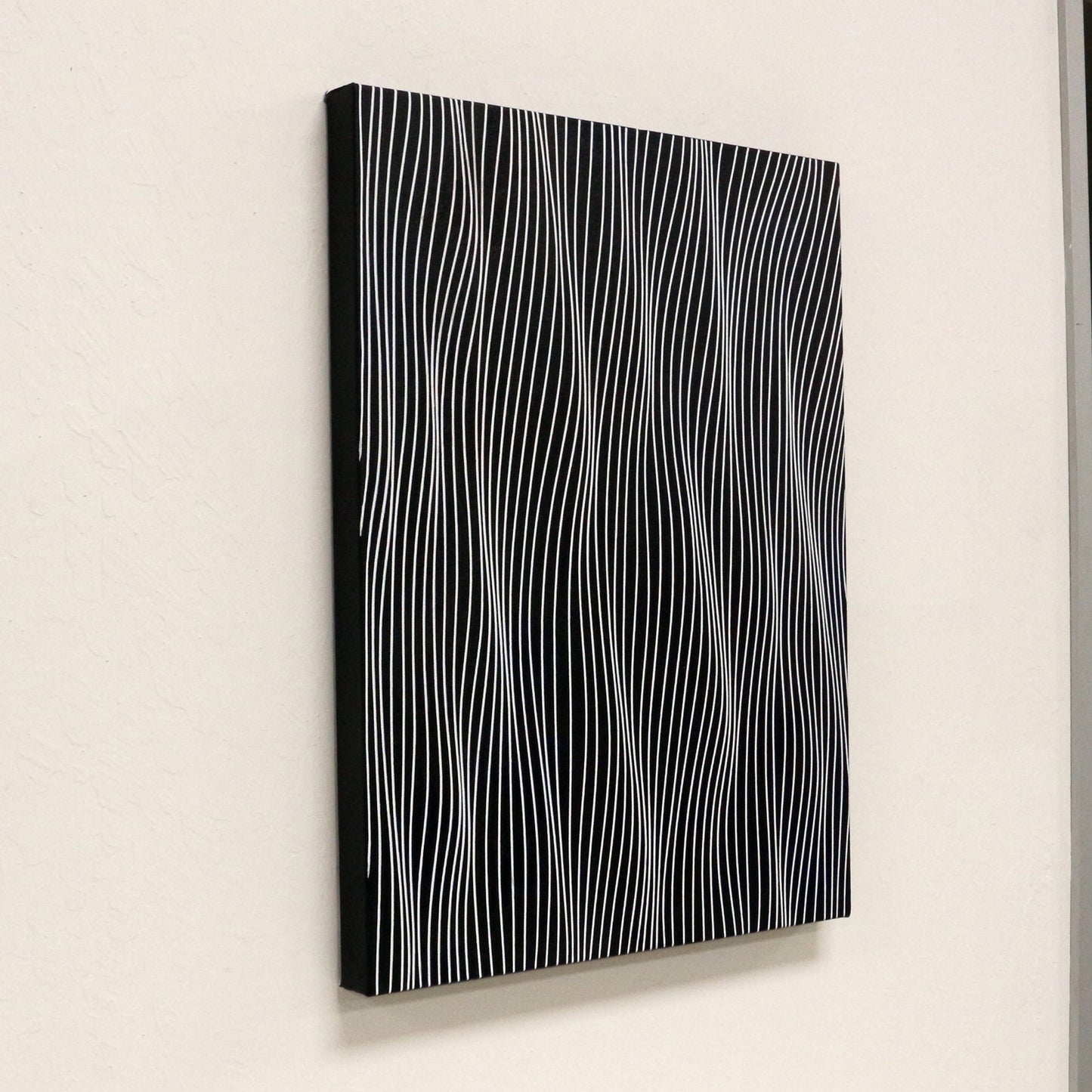 18x24 Black and White - Original Acrylic Painting - free shipping