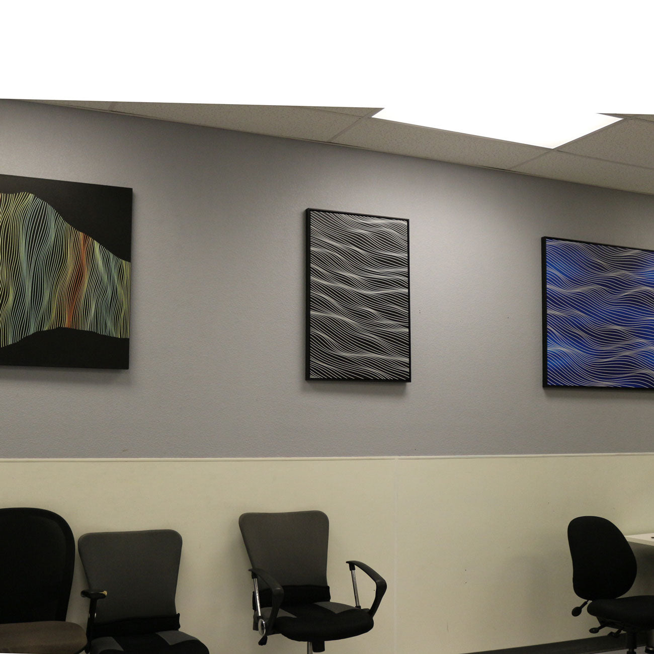 SOLD OUT - White on Black 2x3 feet A framed - Free Shipping in USA