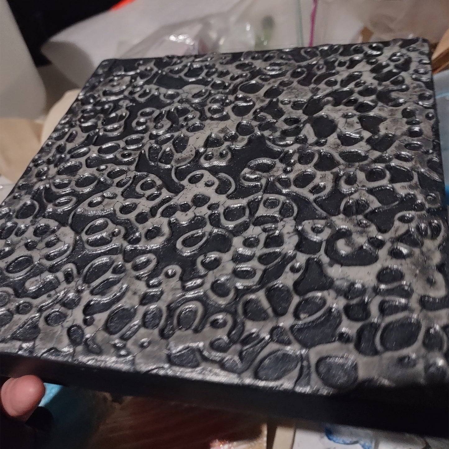Texture Experiment 8x8 Metallic Black