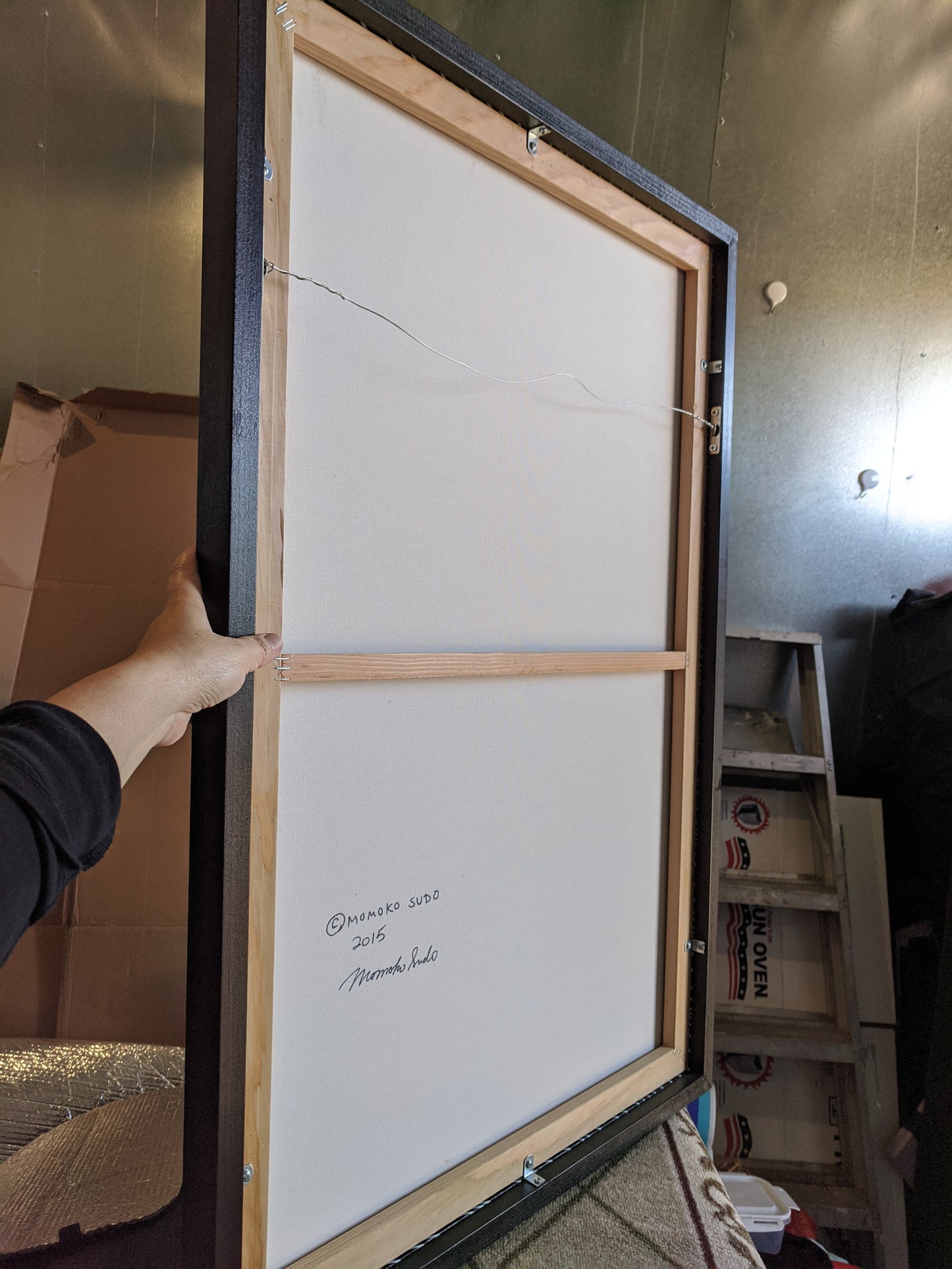 SOLD OUT - White on Black 2x3 feet B framed - Free Shipping in USA