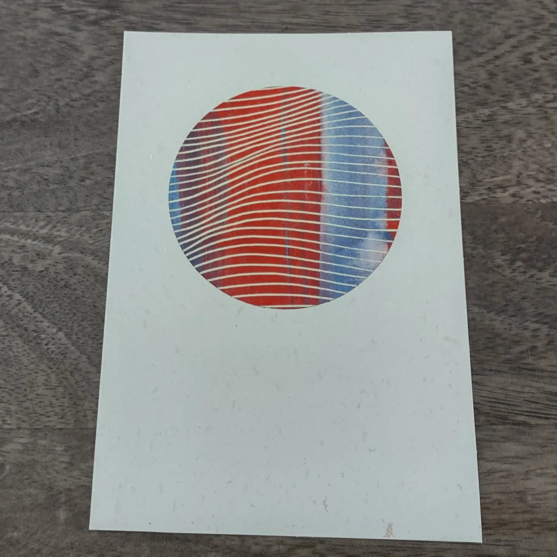 Set of 8 Original Acrylic Painting Greeting Cards - blue and red