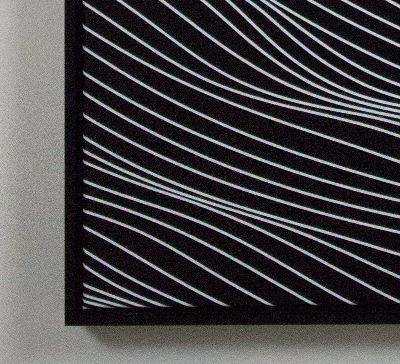 SOLD OUT - White on Black 2x3 feet A framed - Free Shipping in USA