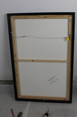 SOLD OUT - White on Black 2x3 feet A framed - Free Shipping in USA