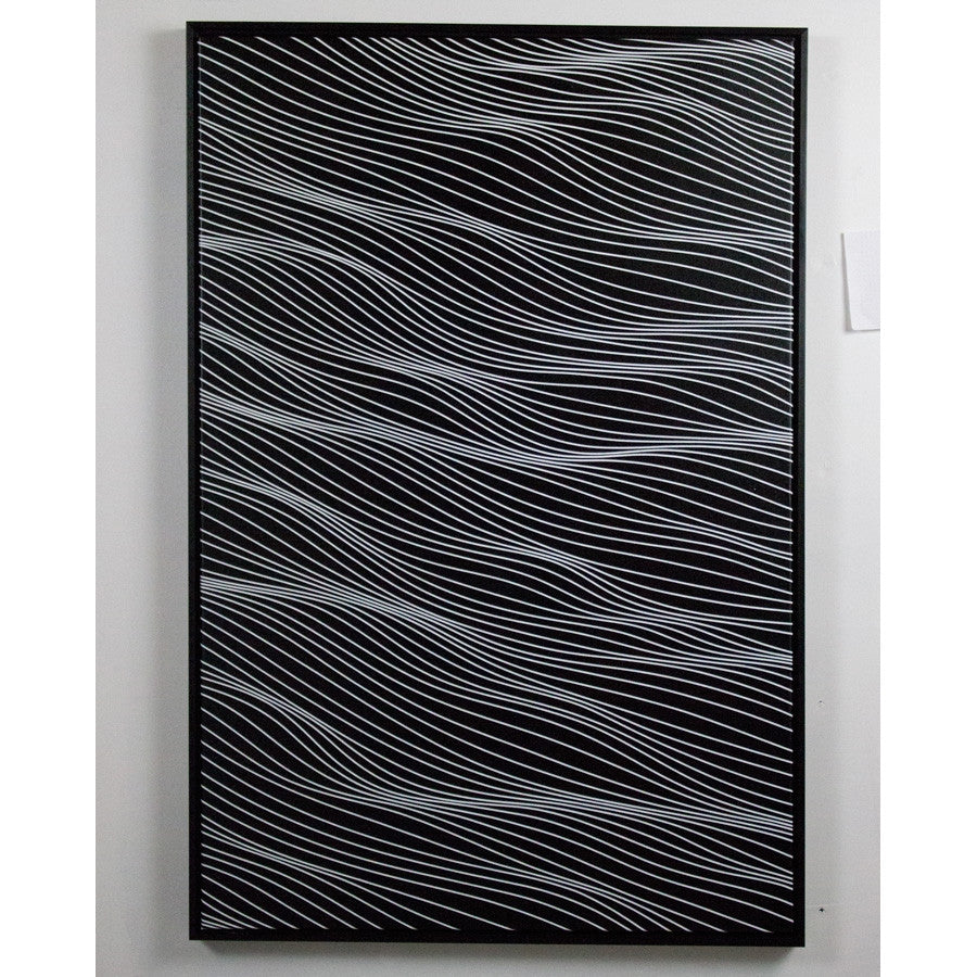 SOLD OUT - White on Black 2x3 feet A framed - Free Shipping in USA