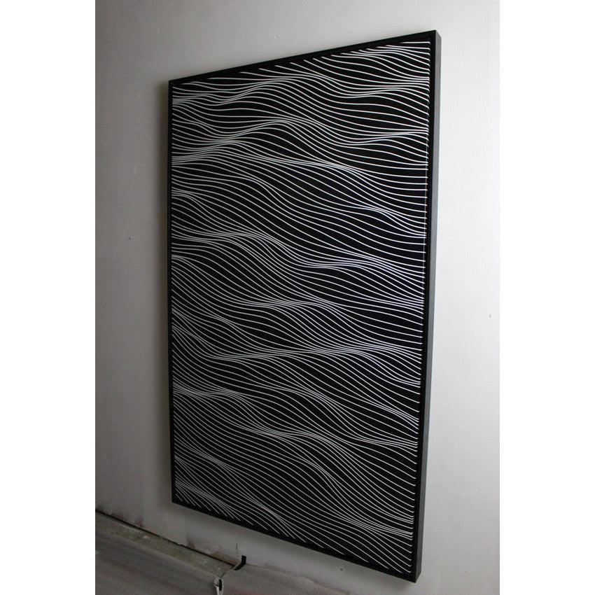 SOLD OUT - White on Black 2x3 feet A framed - Free Shipping in USA