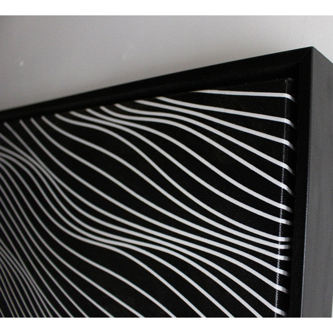 SOLD OUT - White on Black 2x3 feet A framed - Free Shipping in USA
