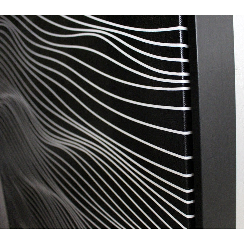 SOLD OUT - White on Black 2x3 feet A framed - Free Shipping in USA