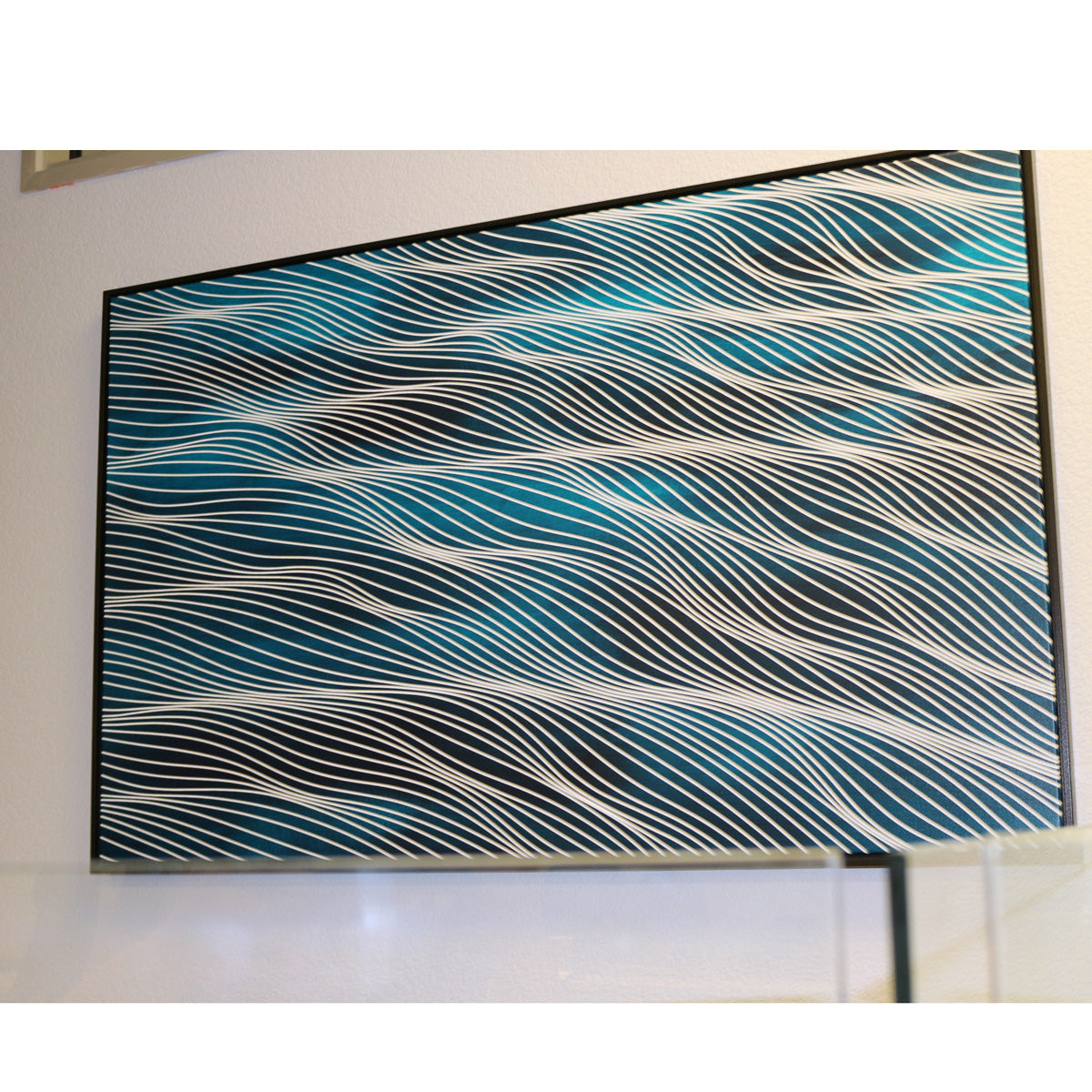 SOLD OUT- Aqua Turquoise with Black Frame 30x48 (31x49 with frame) - free shipping in USA