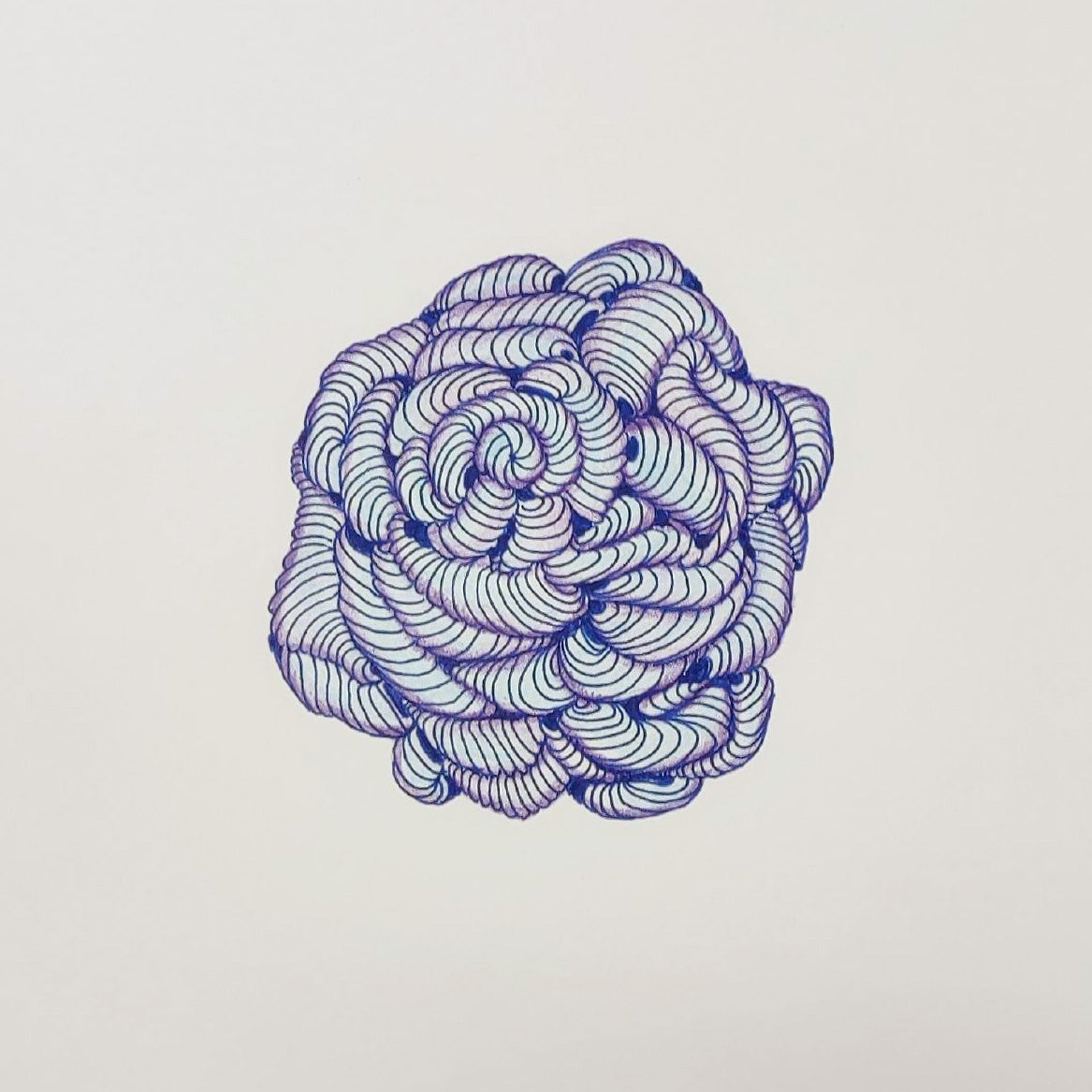 SOLD OUT - 8.5x8.5 Mixed Media Drawing on Paper M011 "Odd Ball"