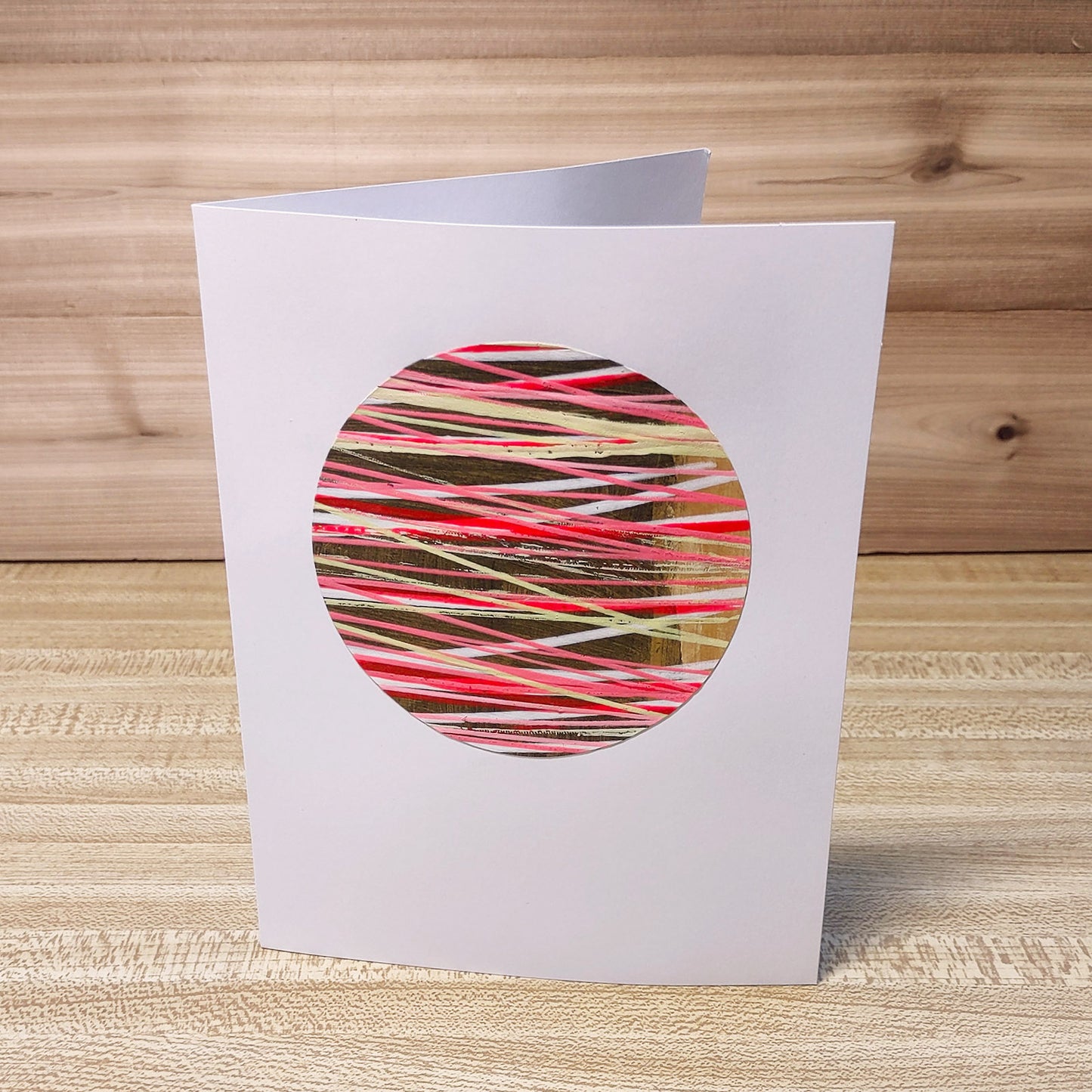 Set of 4 Original Greeting Cards Abstract Flamingo - Set B