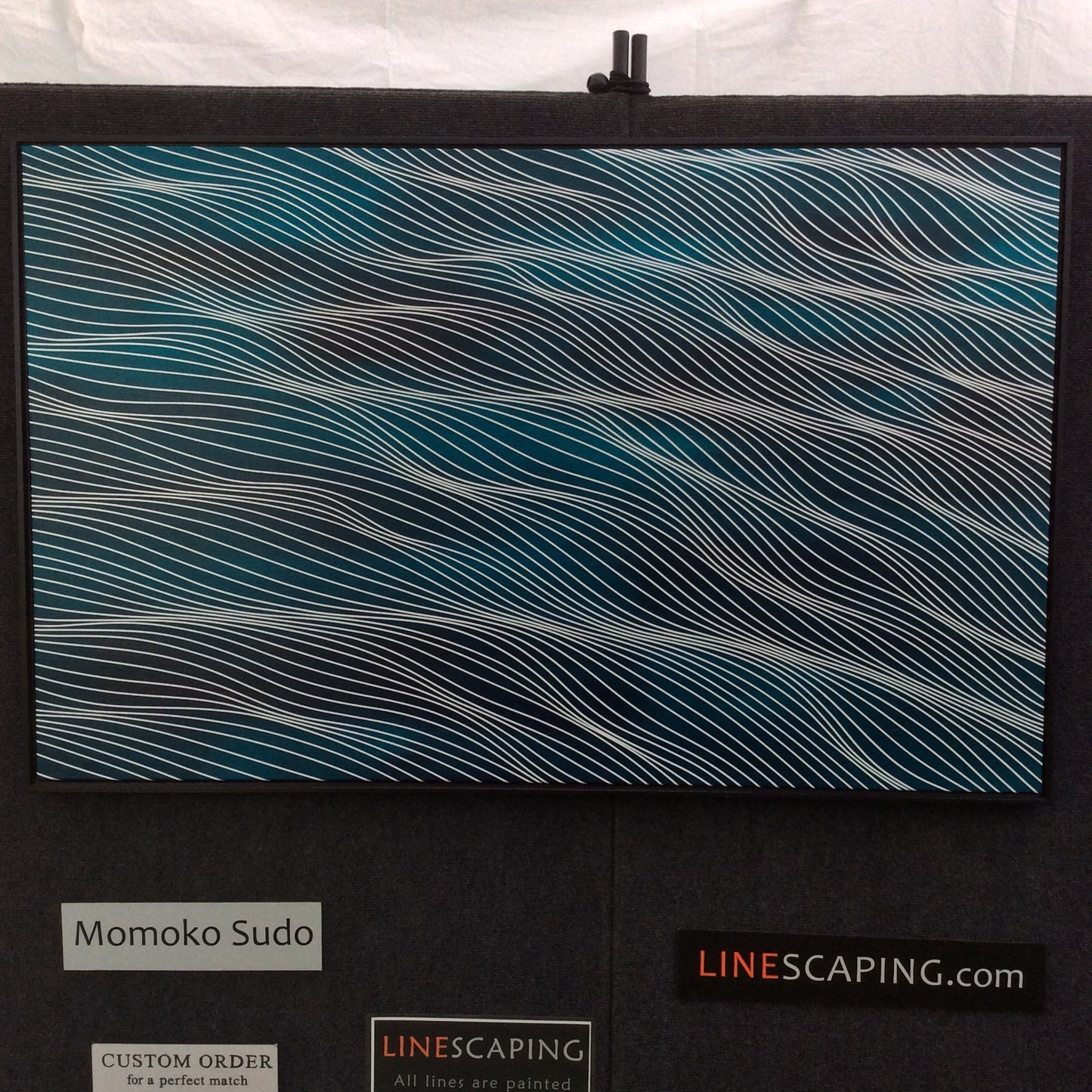 Aqua Turquoise with Black Frame 30x48 (31x49 with frame) - free shipping in USA