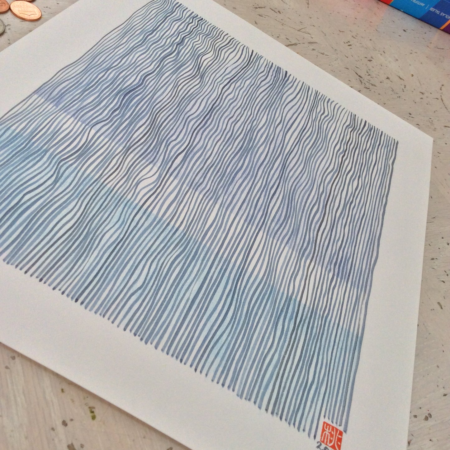 SOLD - Variations in Blue