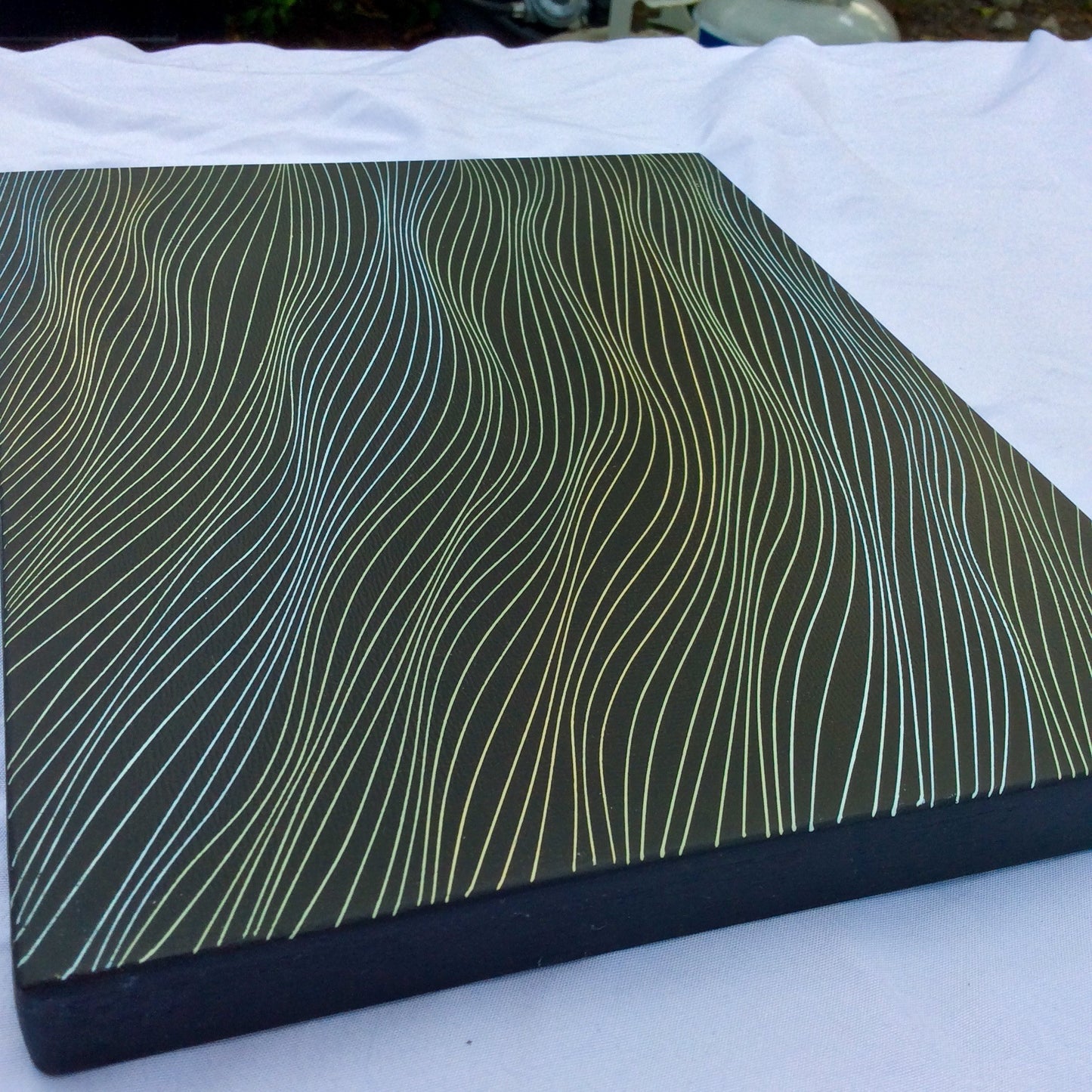 Yellow Blue 8x10 Wood