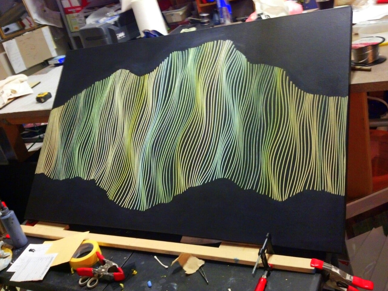 Shades of Green 48x30 - FREE SHIPPING IN THE USA