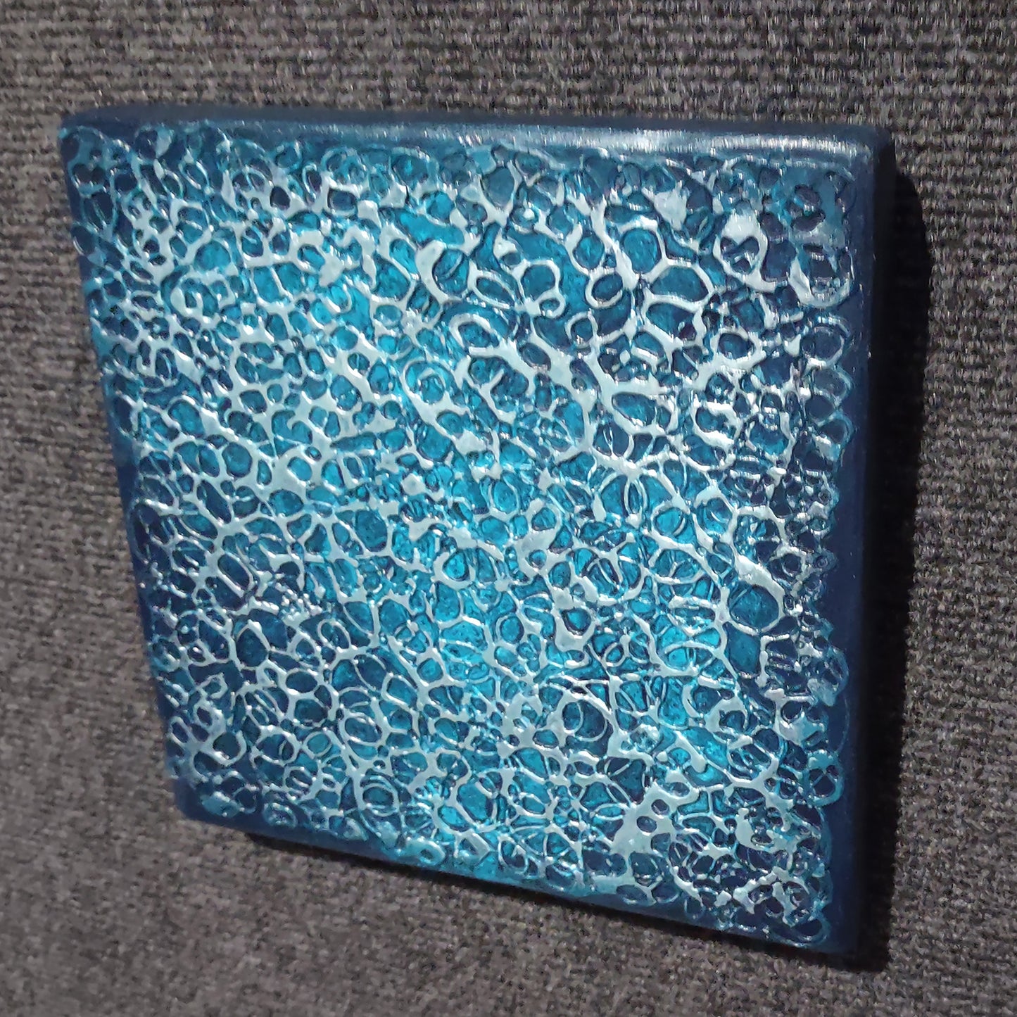 Texture Experiment 8x8 Turquoise with Metallic Blue