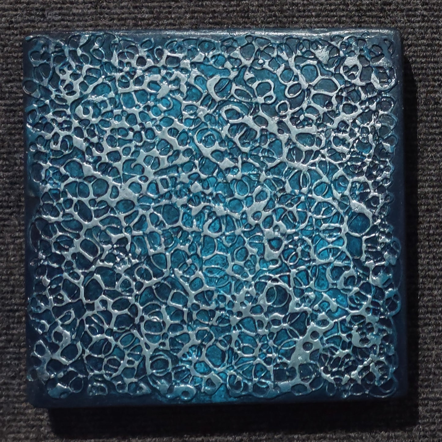 Texture Experiment 8x8 Turquoise with Metallic Blue