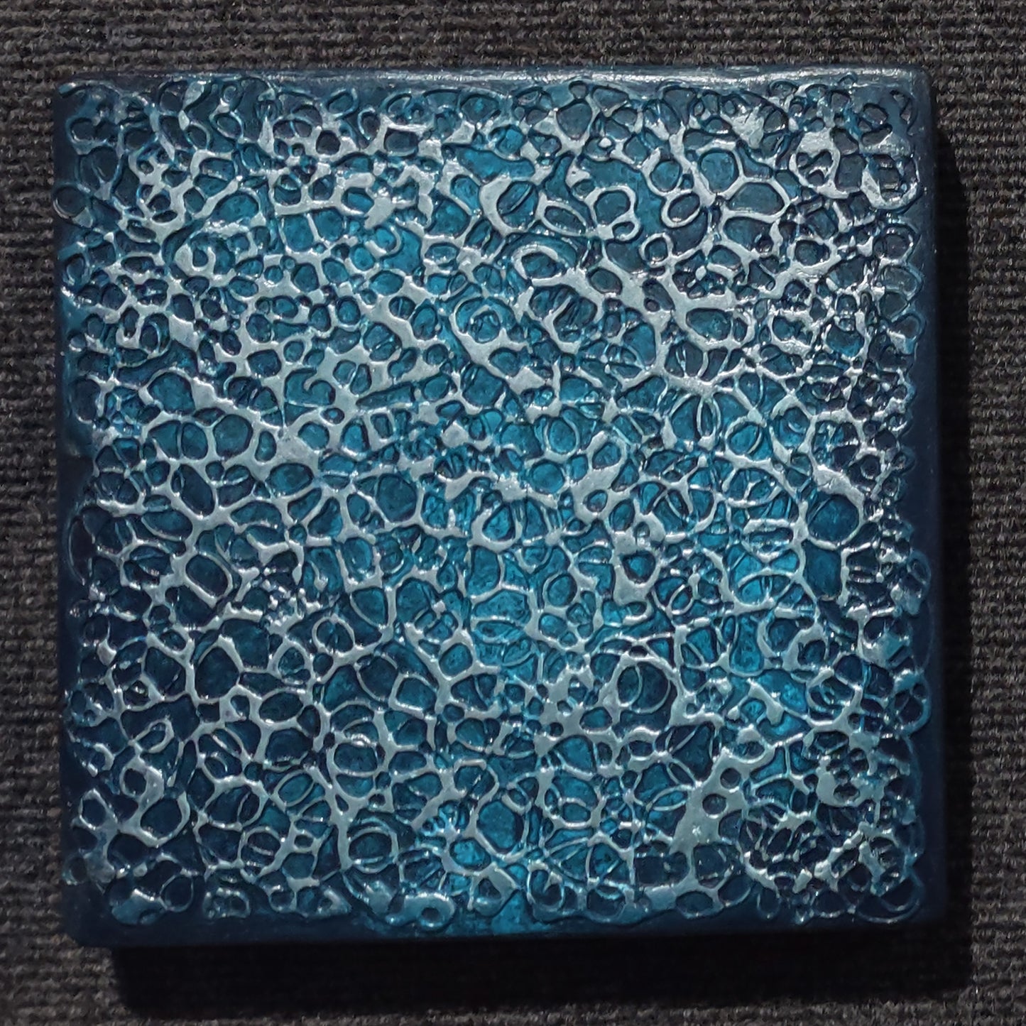 Texture Experiment 8x8 Turquoise with Metallic Blue