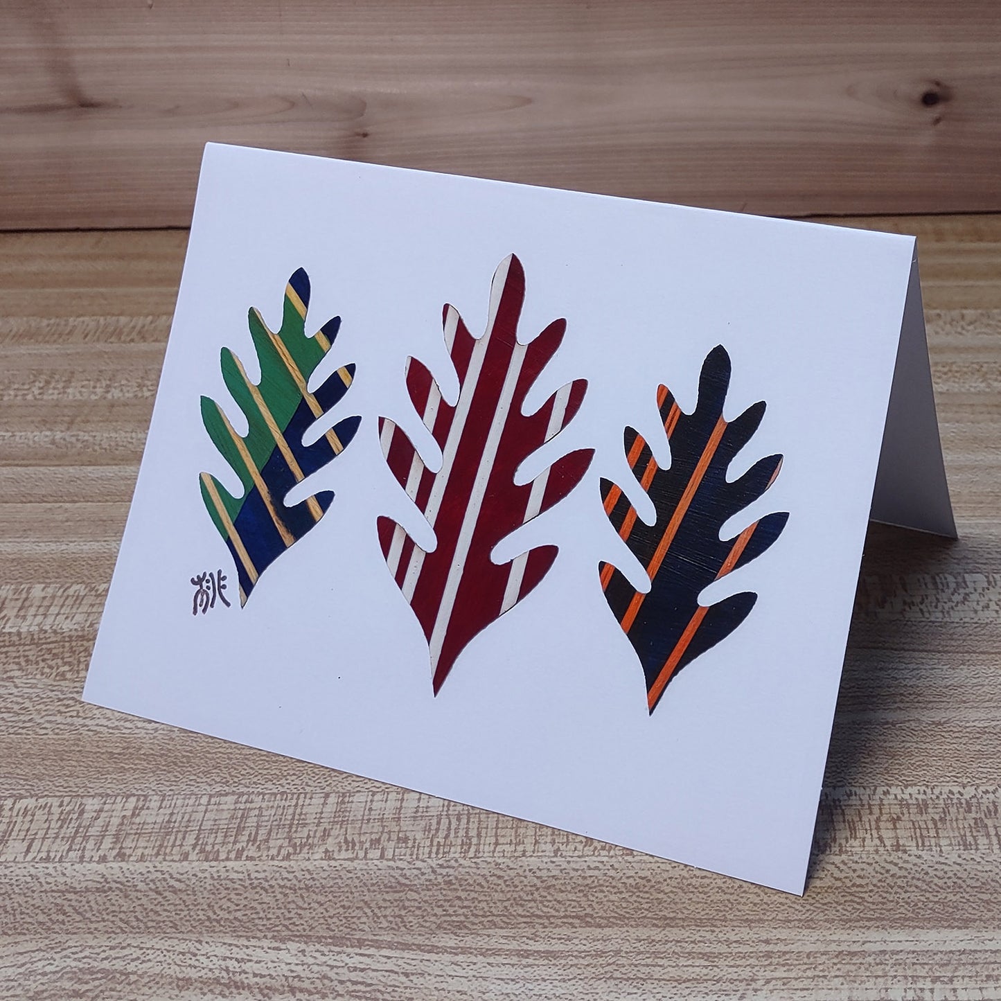 Set of 5 Original Greeting Card - Woods