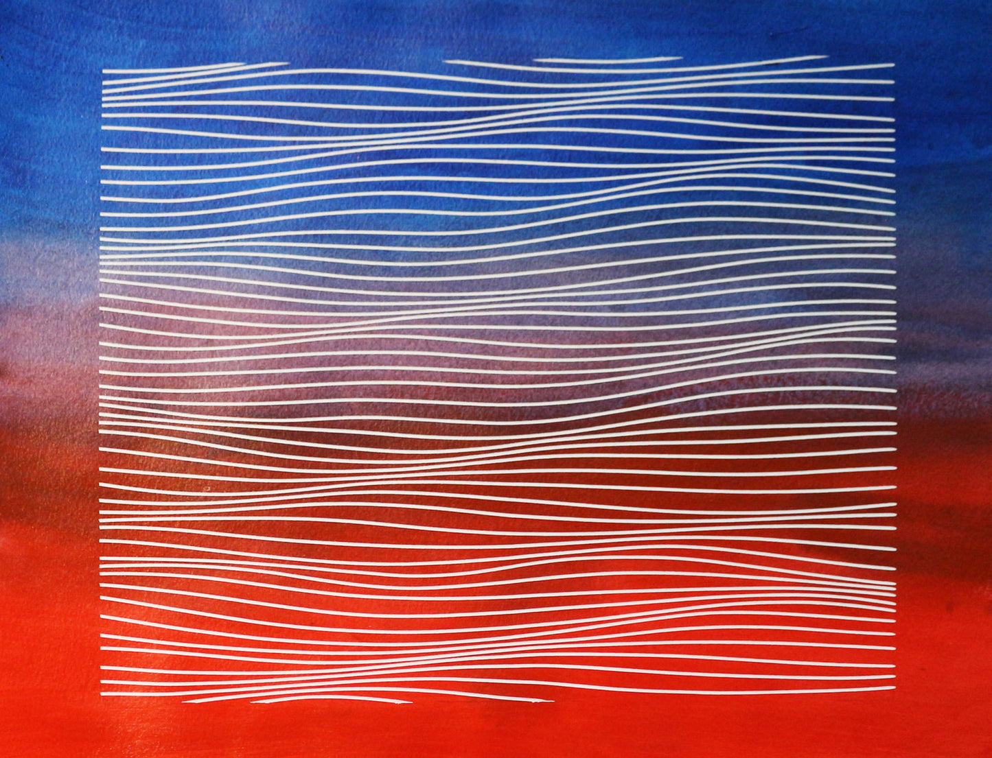 M016 Sunset Experiment - Original Acrylic Painting on Paper 2022