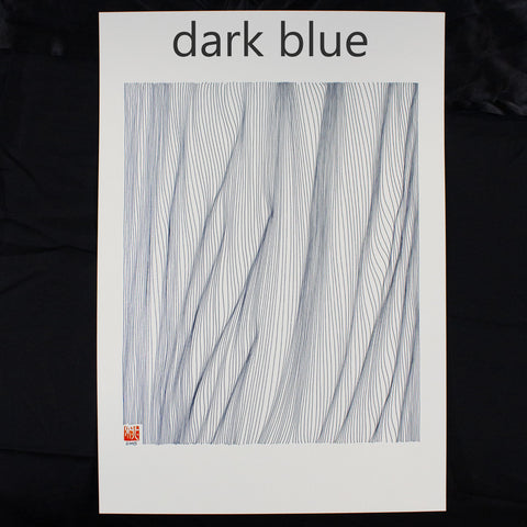 Tree Trunk (dark blue) - Print on Paper 13x19 free shipping in USA