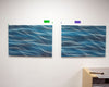 SOLD OUT -Diptych of Aqua Turquoise 32x46