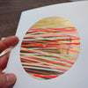 Set of 4 Original Greeting Cards Abstract Flamingo - Set A