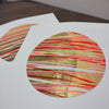 Set of 4 Original Greeting Cards Abstract Flamingo - Set A