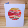 Set of 4 Original Greeting Cards Abstract Flamingo - Set A