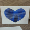 Set of 4 Original Mini Notecards - Momofied Aqua Hearts