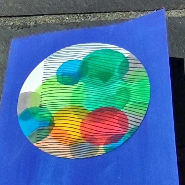 4 Original Mini Notecards - Abstract Candies -free shipping in USA