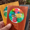 4 Original Mini Notecards - Eye Candies on metallic cover -free shipping in USA
