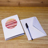 Set of 4 Original Greeting Cards Abstract Flamingo - Set B