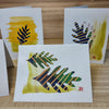 Set of 5 Original Greeting Card - Green Leafy