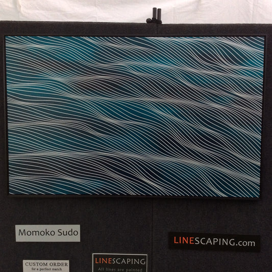 Aqua Turquoise with Black Frame 30x48 (31x49 with frame) - free shipping in USA