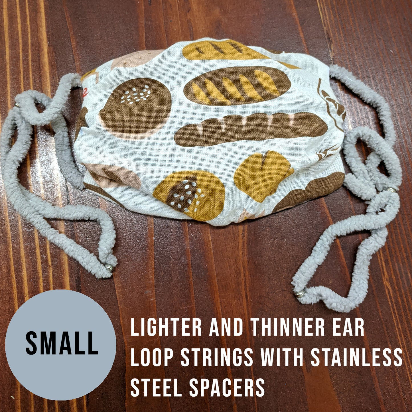 Small - Thinner Ear Loops with Stainless Steel Beads